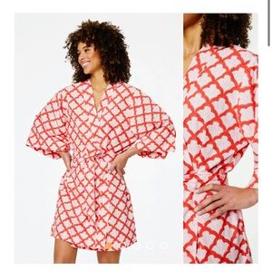Roller Rabbit Kimono Red Robe - one size